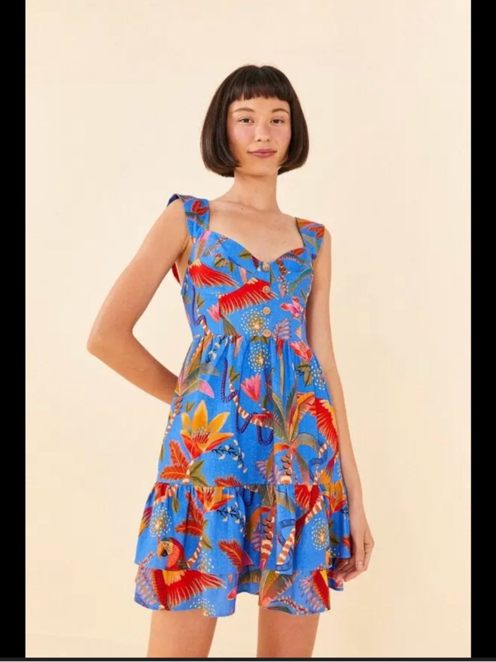 FARM Rio Blue Macaw Dress (New with Tags)